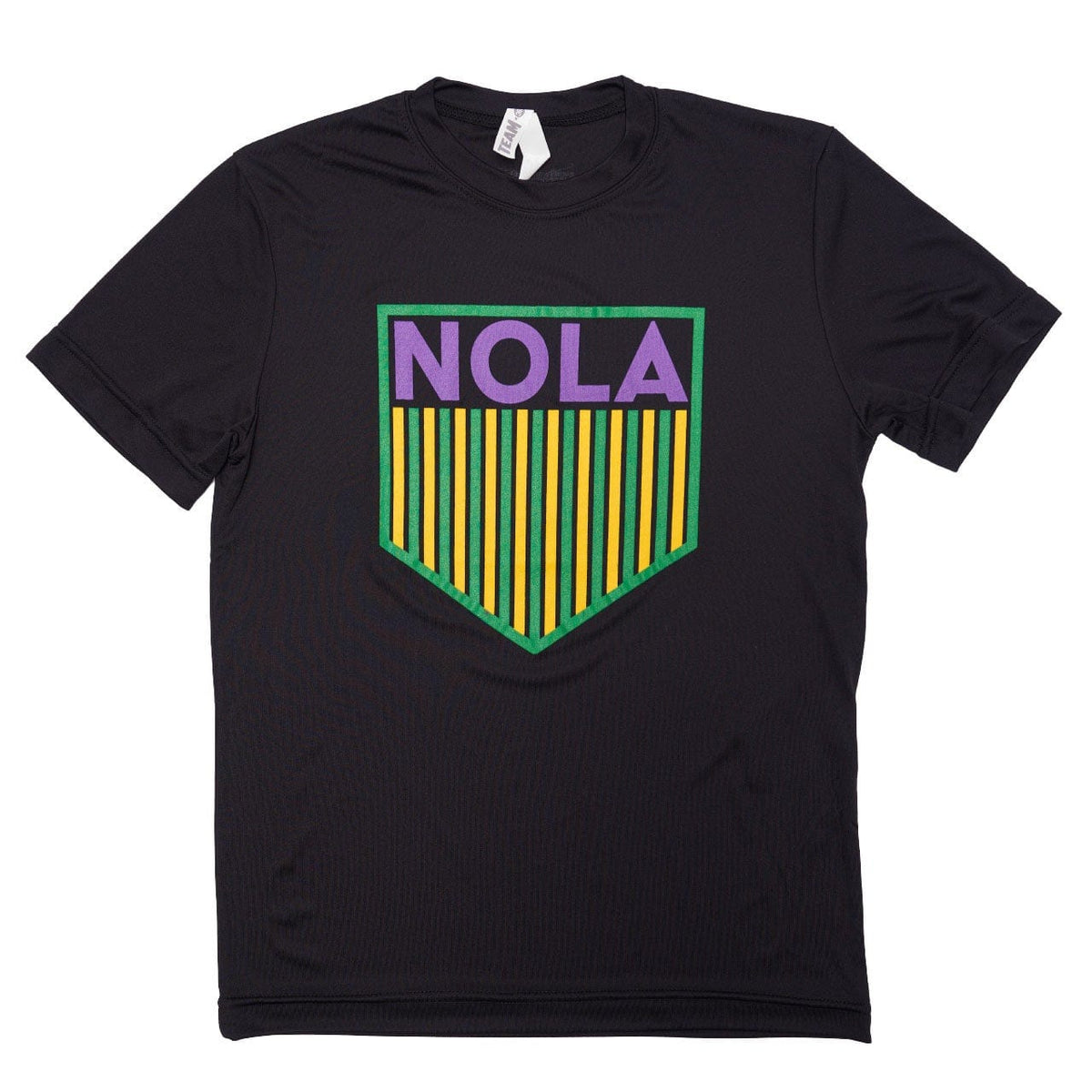 Bon Temps Boutique Bon Temps Boutique Mardi Gras NOLA Shield Dry Fit Tee - Little Miss Muffin Children & Home