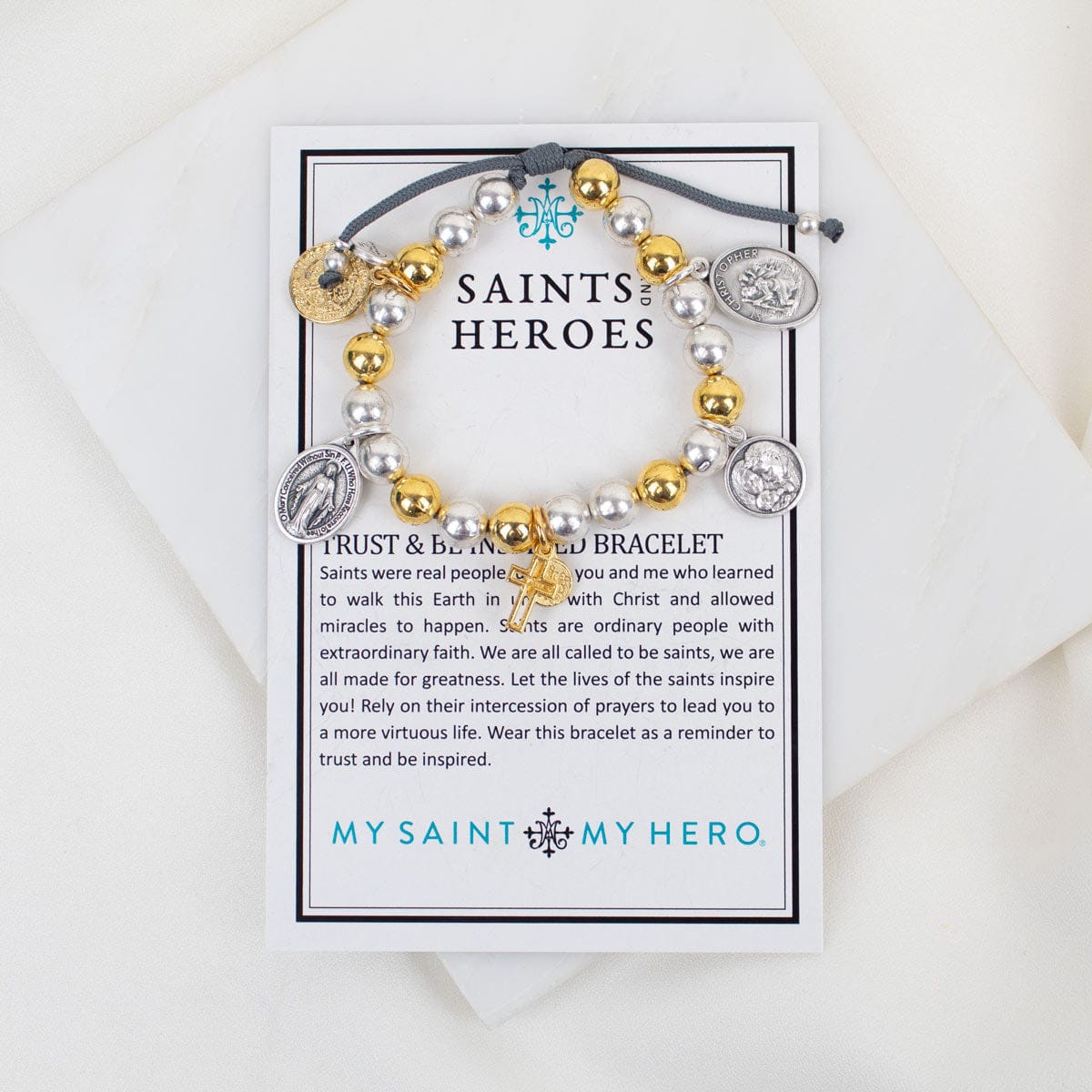 My Saint My Hero Saints & Heroes Charm Bracelet - Little Miss Muffin Children & Home
