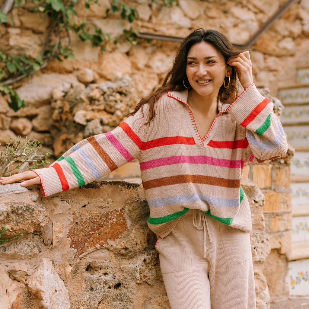 Sunshine Tienda Rainbow Stripe Portia Pullover - Little Miss Muffin Children & Home