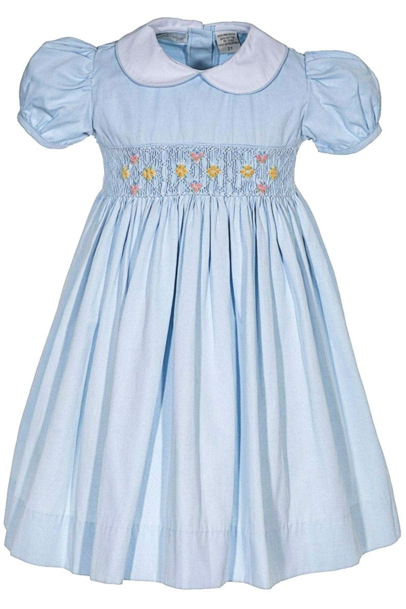Toddler Girls Picque Classic Blue Dress