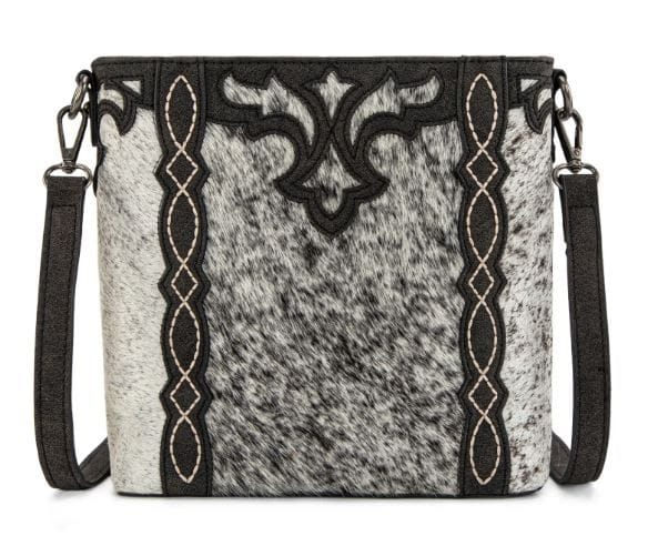 Montana West Black Western Hair-On Cowhide Crossbody - Little Miss Muffin Children & Home