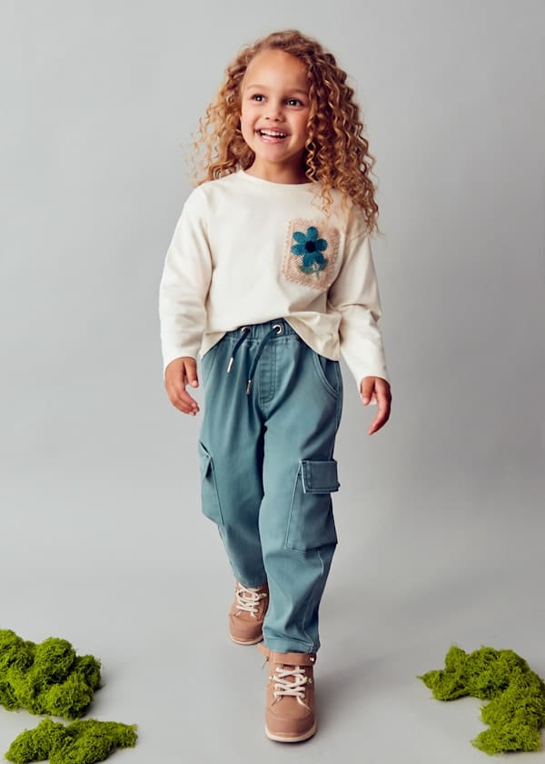 sage drawstring cargo pants