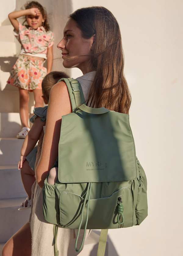 Mayoral Usa Inc Waterproof Diaper Bag with Changing Mat in Frost Green - Little Miss Muffin Children & Home