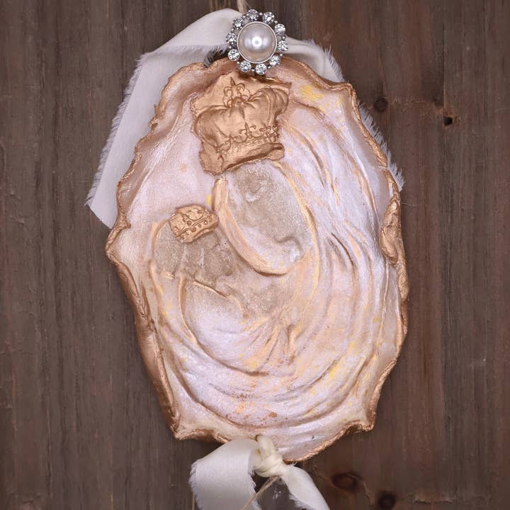 off white christ birth clay art