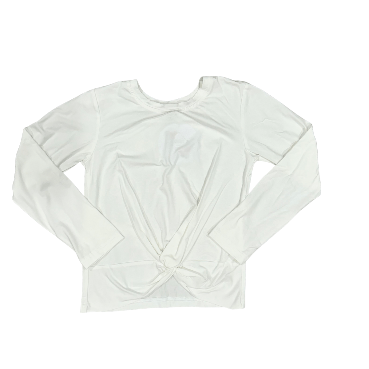 girls long sleeve white top