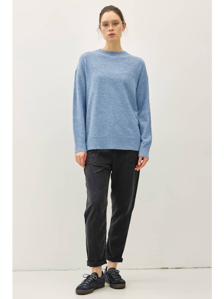 Wool Blend Ultra Soft Crewneck Classic Sweater