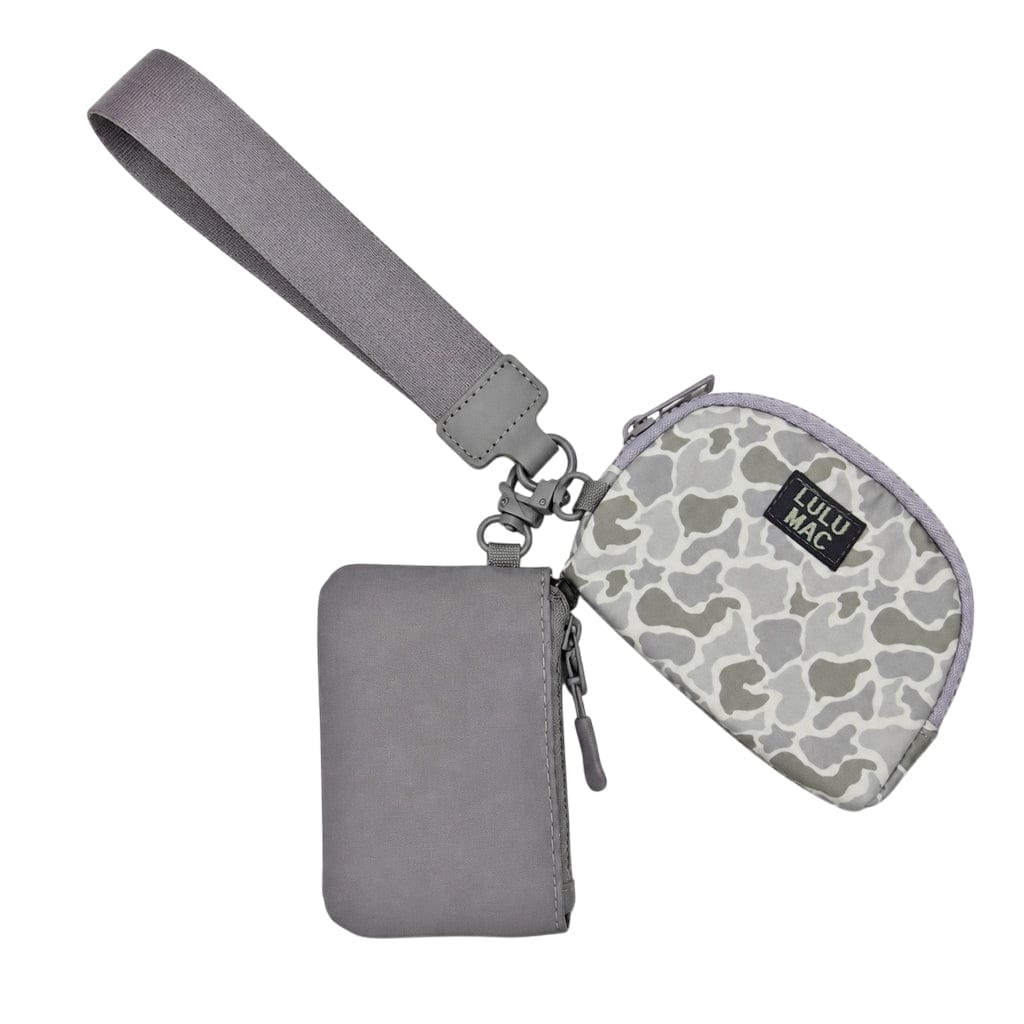 Girlie Girl Originals Grey/White Camo Lulu Mac Double Pouch Wristlet - Little Miss Muffin Children & Home
