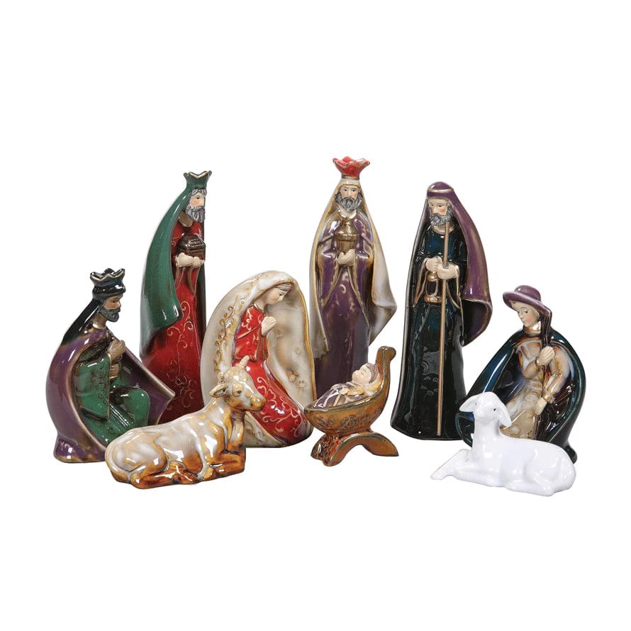 Creative Co-Op Creative Co-op Ceramic Nativity Scene - Little Miss Muffin Children & Home