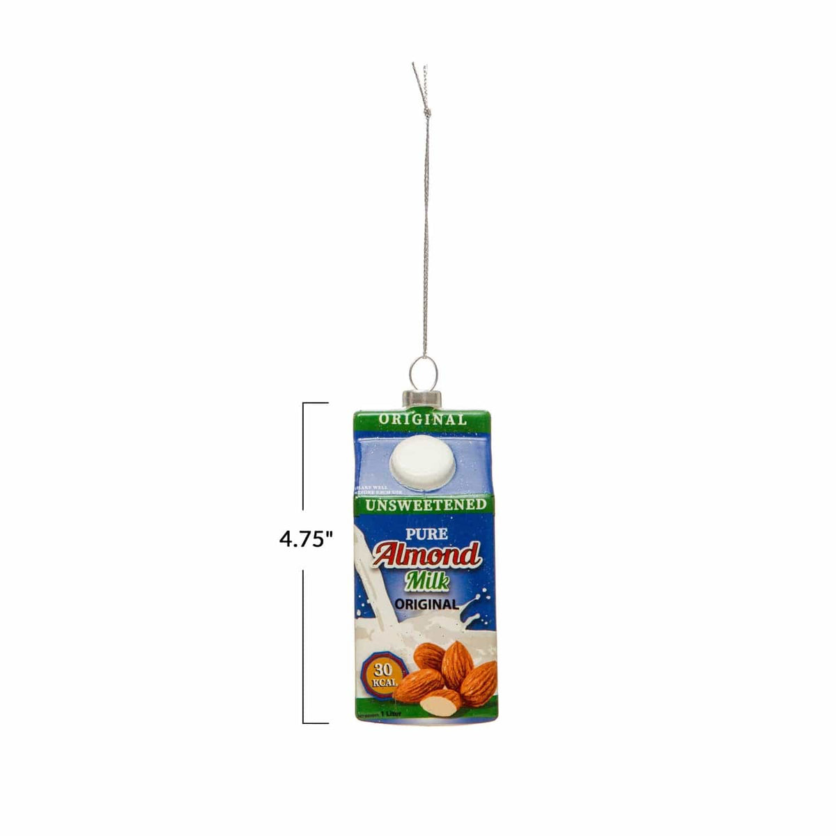 Creative Co-Op Creative Co-Op Glass Almond Milk Ornament with Glitter - Little Miss Muffin Children & Home