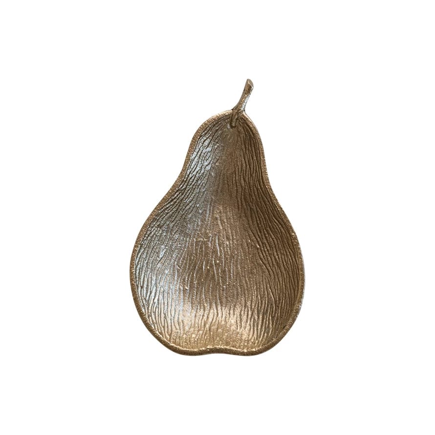 Creative Co-op Creative Co-op Cast Aluminum Pear Shaped Dish, Gold Finish - Little Miss Muffin Children & Home