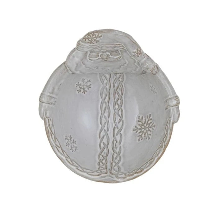 santa ceramic holiday bowl