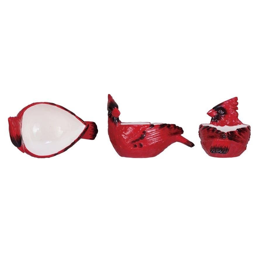Creative Co-op Creative Co-op Stoneware Cardinal Shaped Bowl - Little Miss Muffin Children & Home