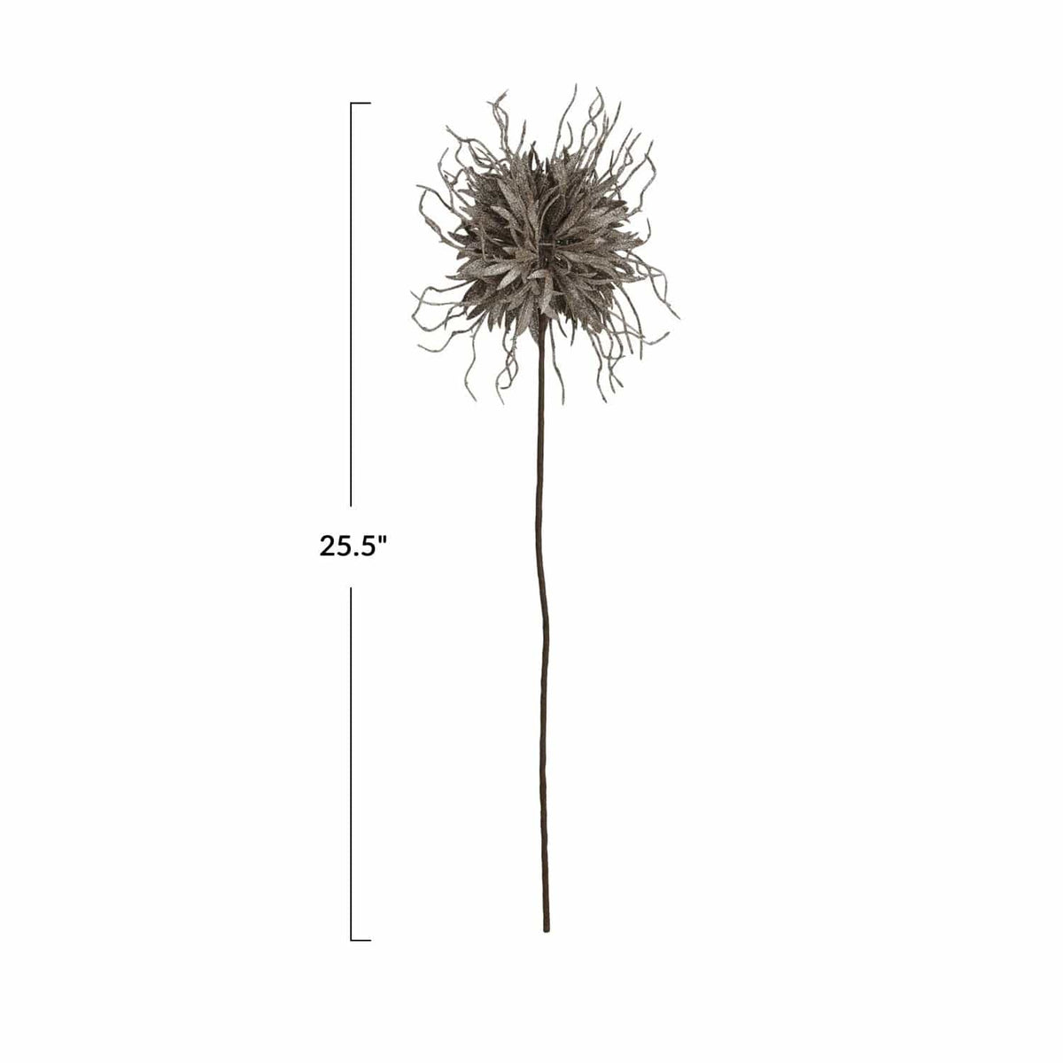 Creative Co-op Creative Co-op Faux Thistle Pick with Glitter, Pewter Color - Little Miss Muffin Children & Home