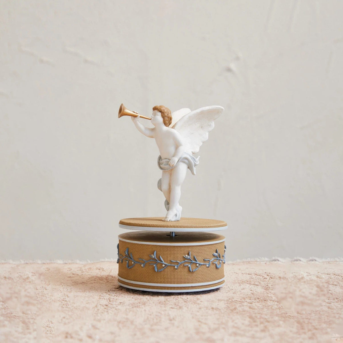 Creative Co-op Creative Co-op Resin Wind-Up Cherub Music Box, Plays "Hark! The Herald Angels Sing" © - Little Miss Muffin Children & Home