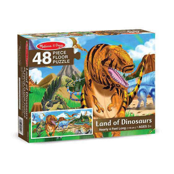 Melissa & Doug - Melissa & Doug Land of Dinosaurs Floor Puzzle (48 Pieces) - Little Miss Muffin Children & Home