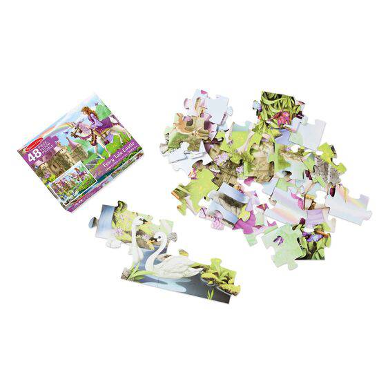 Melissa & Doug - Melissa & Doug Fairy Tale Castle Floor Puzzle 48 Pieces - Little Miss Muffin Children & Home