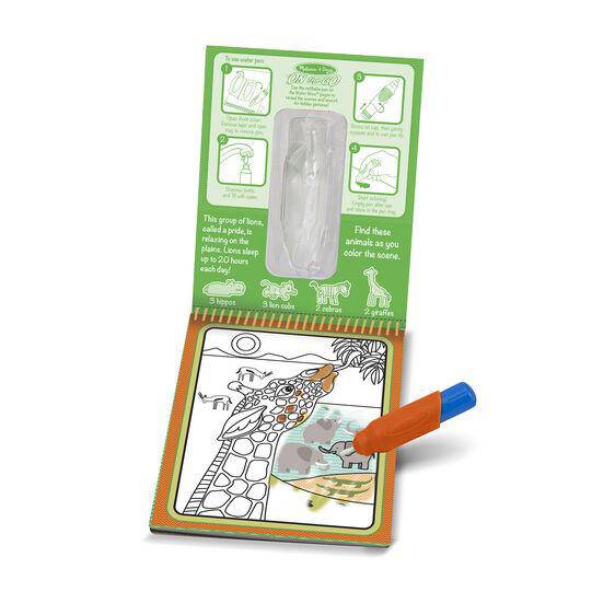 Melissa & Doug - Melissa & Doug Water Wow! Safari Water Reveal Pad - Little Miss Muffin Children & Home