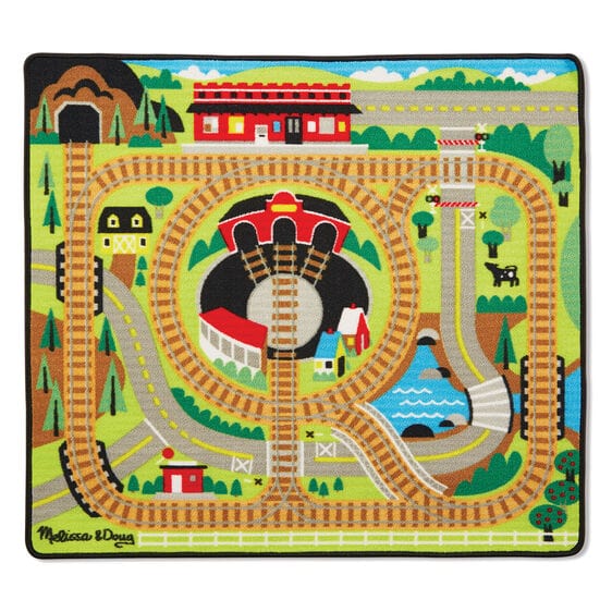 MELISSA & DOUG Melissa & Doug Round The Rails Train Rug - Little Miss Muffin Children & Home