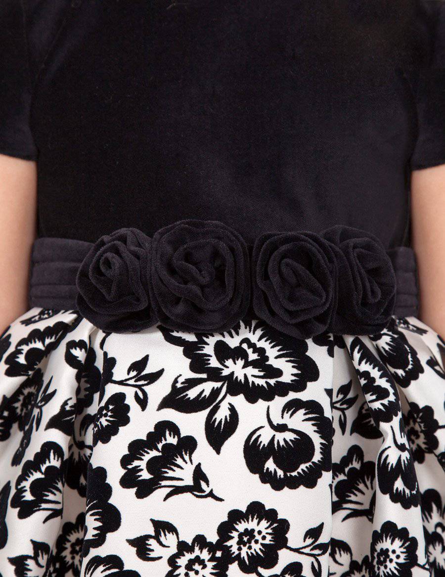 Abel & Lula - Abel & Lula Velvet Printed Dress - Little Miss Muffin Children & Home