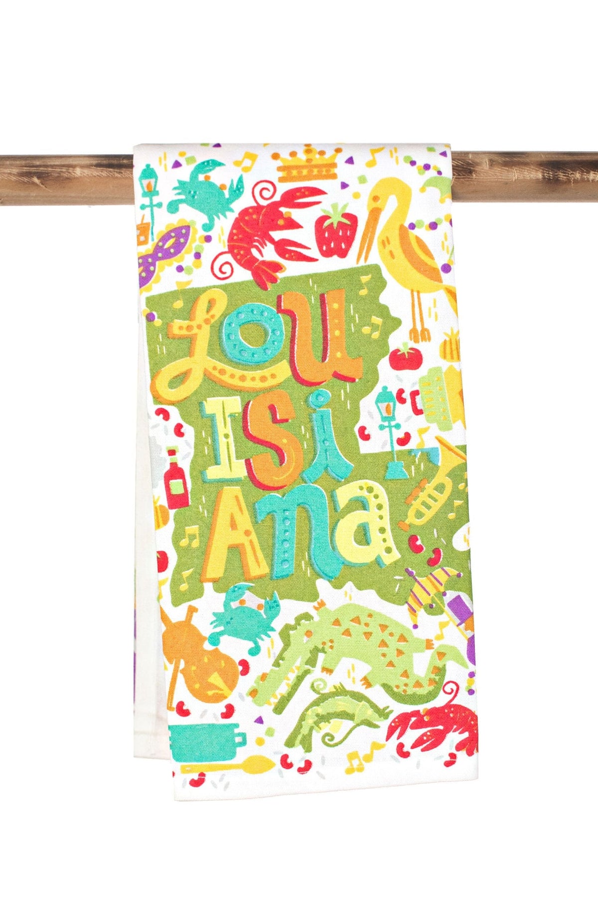 Second Line Ventures The Parish Line Louisiana Puzzle Kitchen Towel - Little Miss Muffin Children & Home