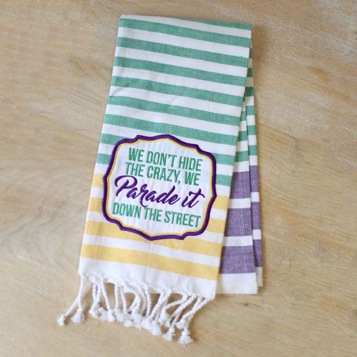 The Royal Standard The Royal Standard Hide The Crazy Stripe Hand Towel - Little Miss Muffin Children & Home