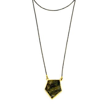 Santore Jewelry Santore Jewelry Long Labradorite Pentagon Necklace - Little Miss Muffin Children & Home