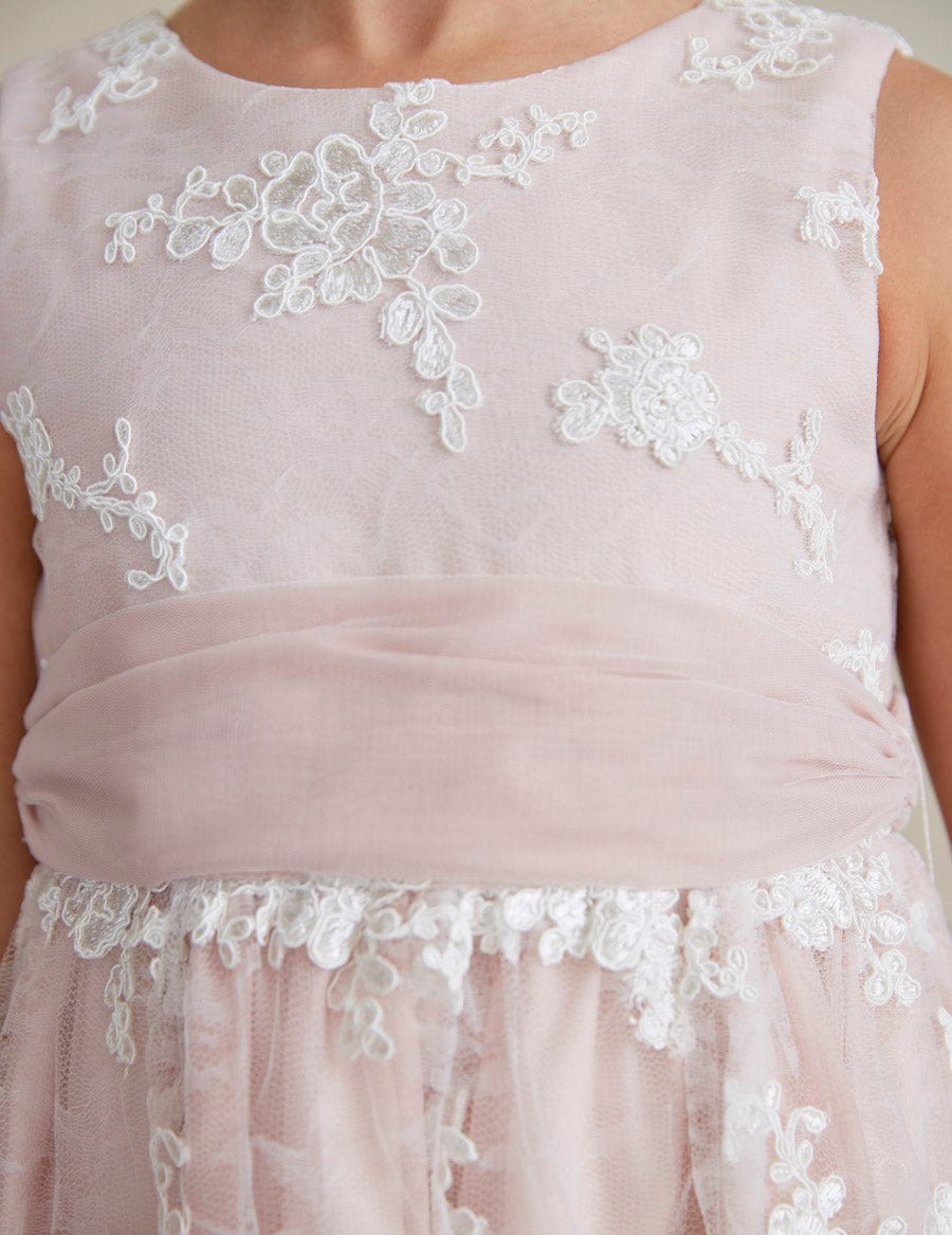 Abel & Lula Abel & Lula Embroidered Tulle Dress - Little Miss Muffin Children & Home