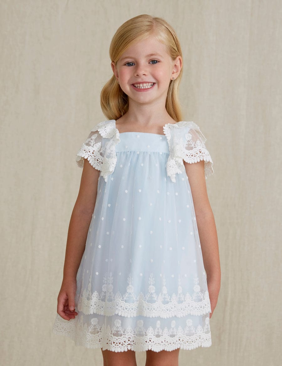 Abel & Lula Abel & Lula Embroidered Tulle Dress - Little Miss Muffin Children & Home