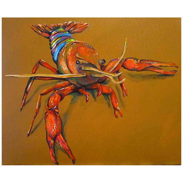 Toodle Lou Designs - Toodle Lou Designs Mosaic Crawfish Acrylic Painting - Little Miss Muffin Children & Home