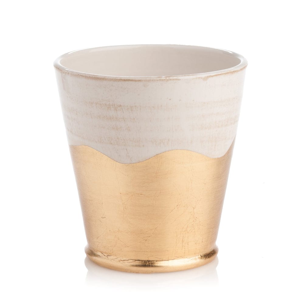 ABI - Abigail's Home Decor Abigail's Wave Cachepot with Gold Accents - Little Miss Muffin Children & Home