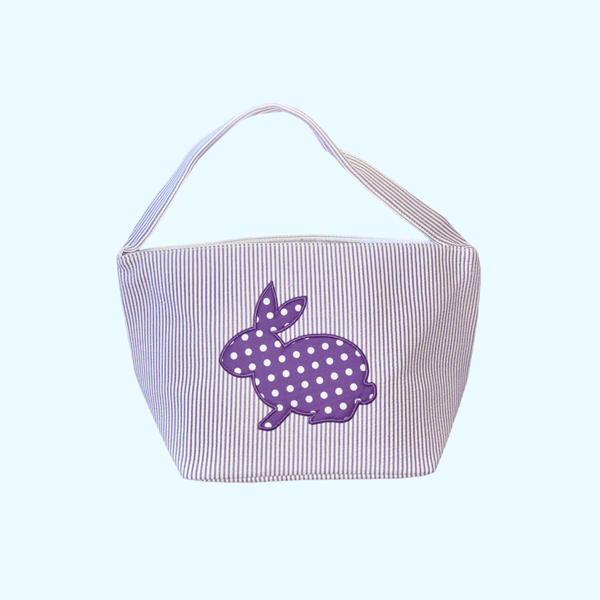 Sunshine Sunshine Seersucker Bunny Applique Easter Basket - Little Miss Muffin Children & Home