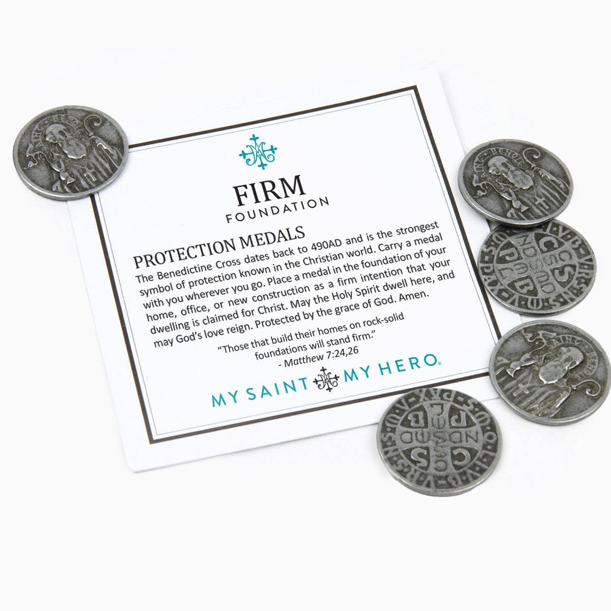 My Saint My Hero My Saint My Hero St. Benedict Firm Foundation Coin - Little Miss Muffin Children & Home
