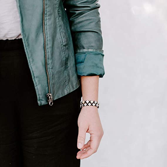 My Saint My Hero My Saint My Hero Faith Bracelet Black/Silver - Little Miss Muffin Children & Home