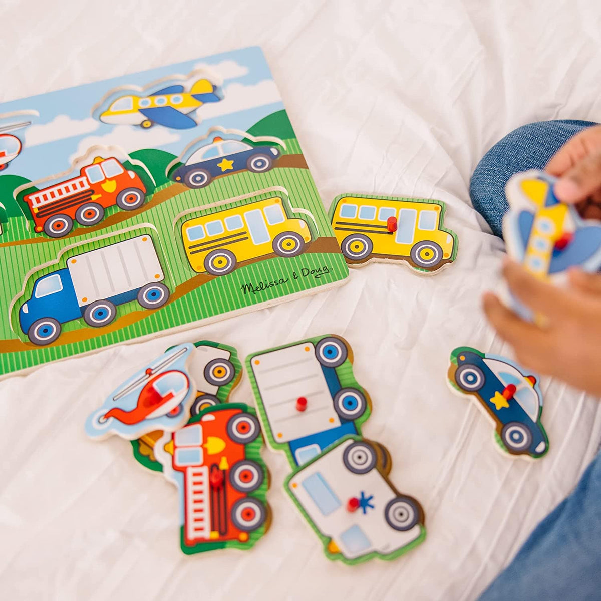 Melissa & Doug Melissa & Doug Vehicles Peg Puzzle - Little Miss Muffin Children & Home