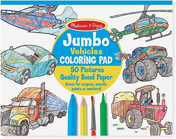 Melissa & Doug Melissa & Doug Vehicles Jumbo Coloring Pad - Little Miss Muffin Children & Home