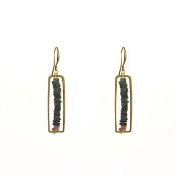 Santore Jewelry Santore Jewelry Watermelon Tourmaline Rectangle Earrings - Little Miss Muffin Children & Home