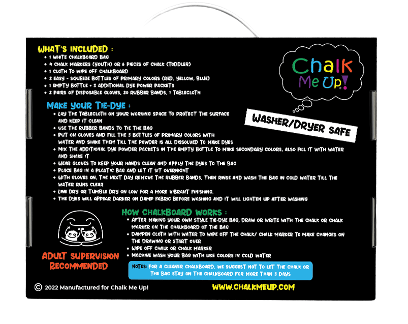 Chalk Me Up Chalk Me Up Unicorn Drawstring Bag Tie Dye Kit - Little Miss Muffin Children & Home