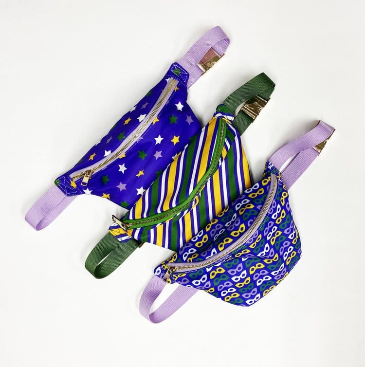 Bon Temps Boutique Bon Temps Boutique Mardi Gras Krewe Stripe Fanny Pack - Little Miss Muffin Children & Home