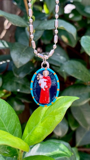 Saints For Sinners Saints For Sinners Saint Cayetano Hand Painted Medal - Little Miss Muffin Children & Home