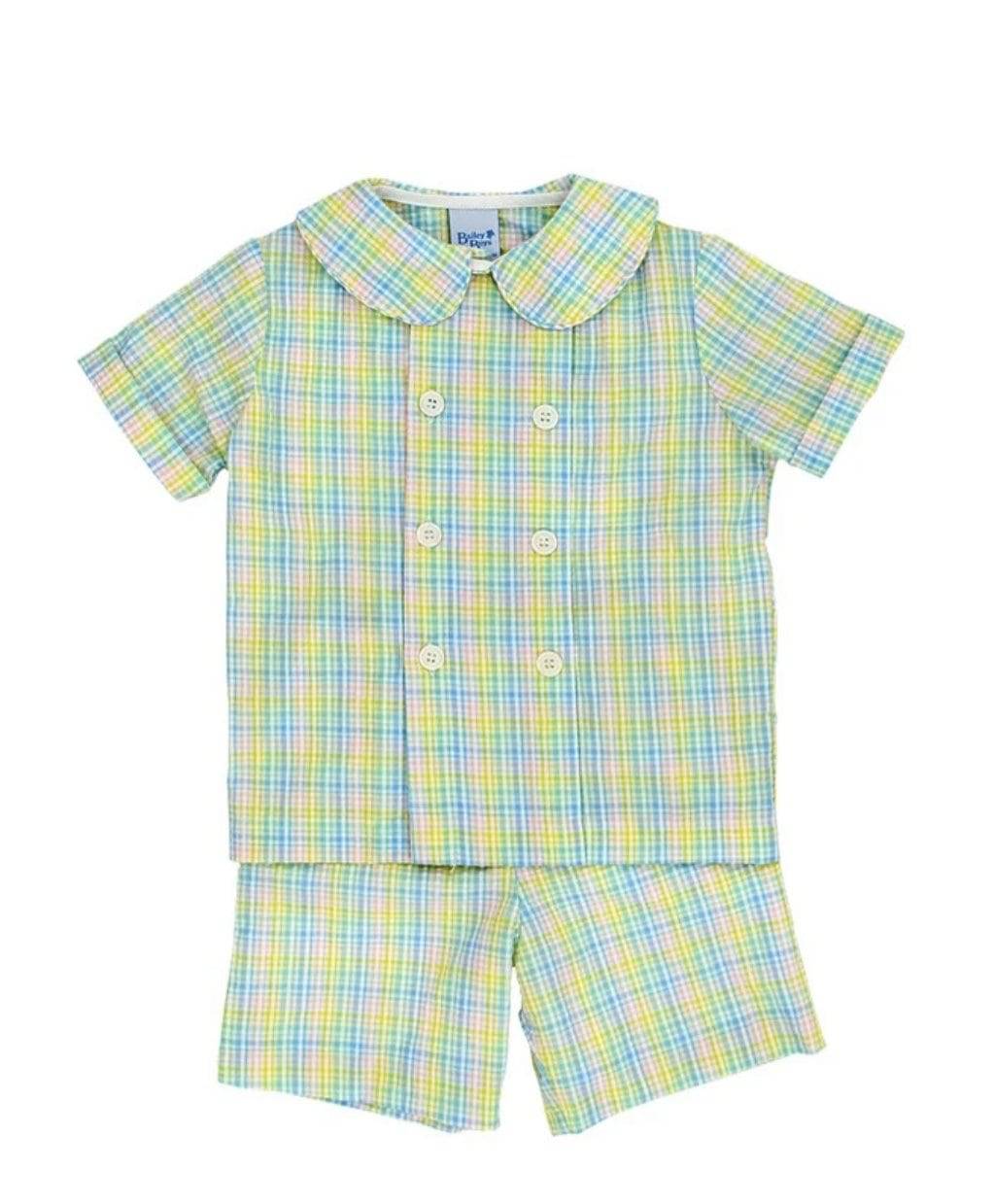 Bailey Boys - Bailey Boys Preppy Plaid Dressy Short Set - Little Miss Muffin Children & Home