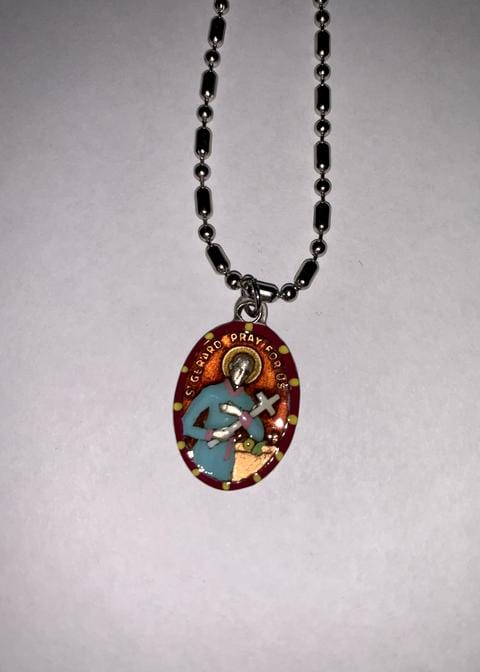 Saints for Sinners Saints for Sinners St. Gerard Hand Painted Medallion - Little Miss Muffin Children & Home