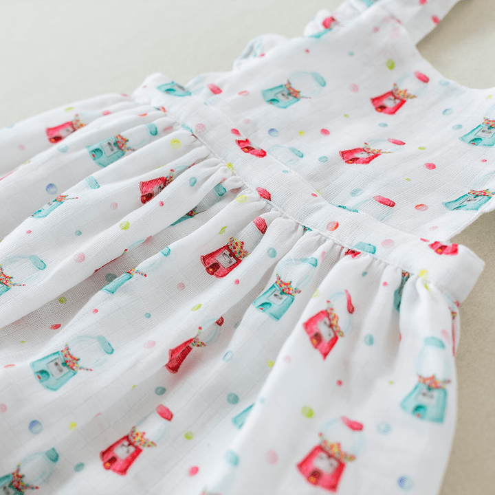 Nola Tawk Nola Tawk You Are Gum-Believable Organic Muslin Dress - Little Miss Muffin Children & Home