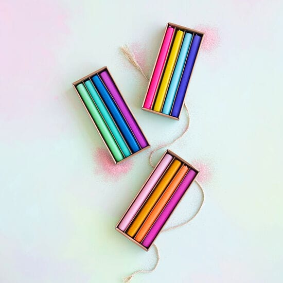 180 - 180 Degrees 180 Degrees Rainbow Taper Candle Set 4 - Little Miss Muffin Children & Home