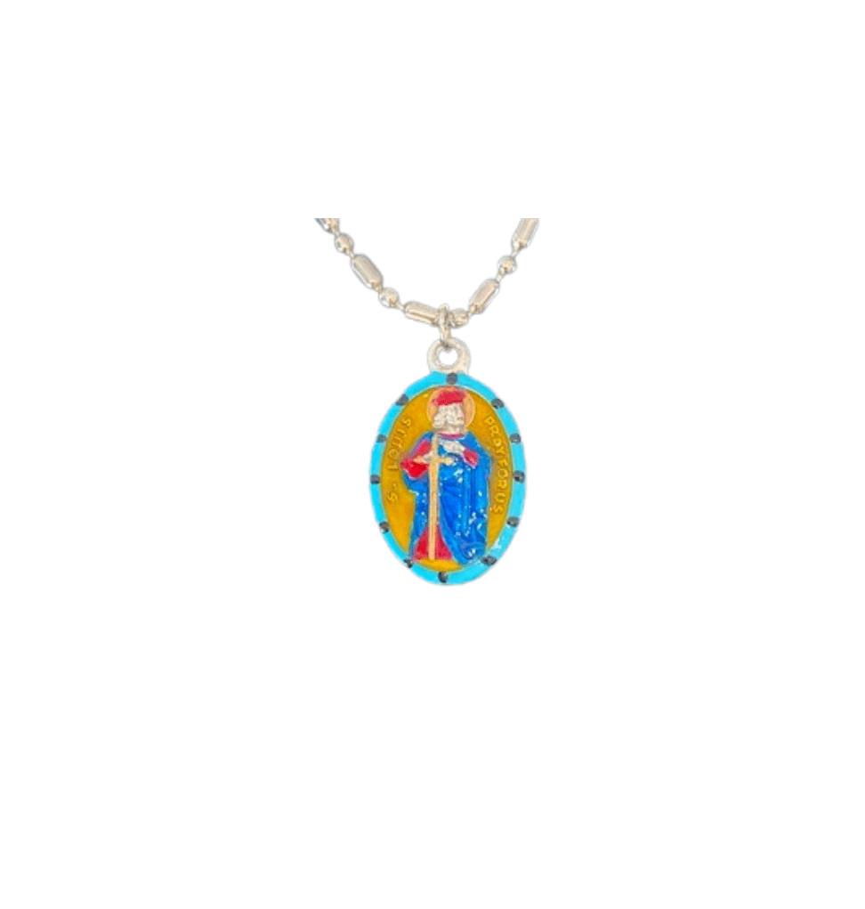 Saints For Sinners Saints for Sinners Saint Louis Hand Painted Medallion - Little Miss Muffin Children & Home