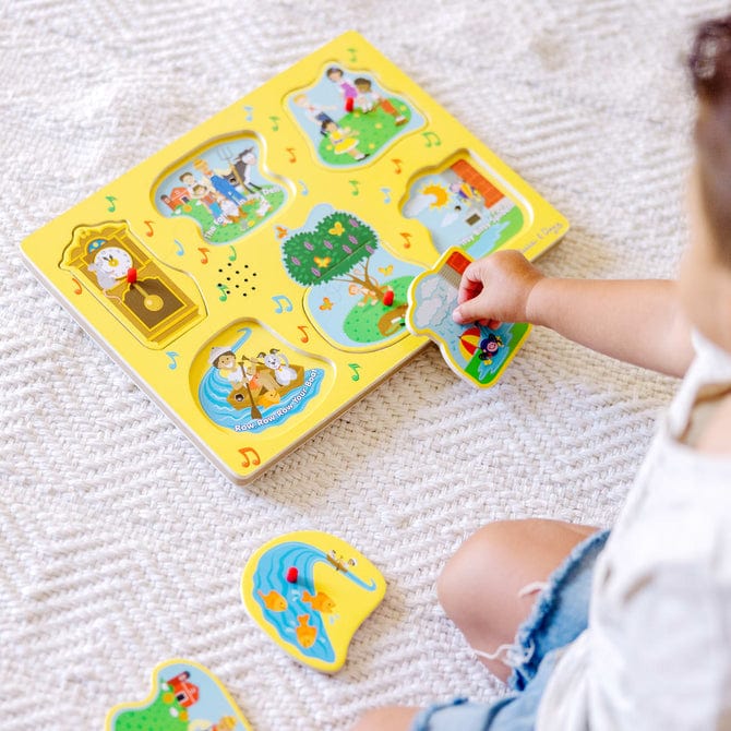 Melissa & Doug Melissa & Doug Yellow Nursery Rhymes Sound Puzzle (6 pcs) - Little Miss Muffin Children & Home