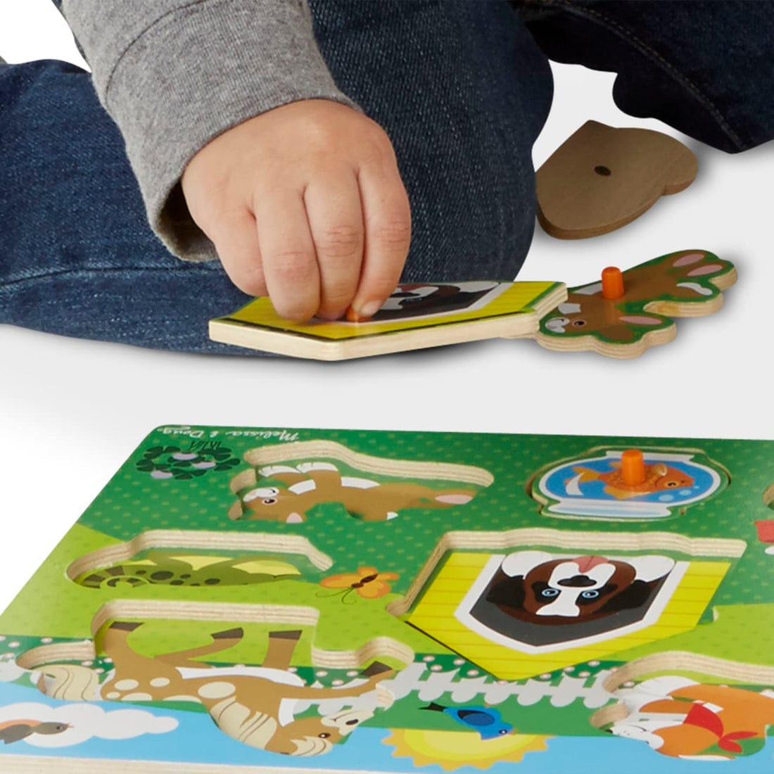 Melissa & Doug Melissa & Doug Pets Peg Puzzle - Little Miss Muffin Children & Home