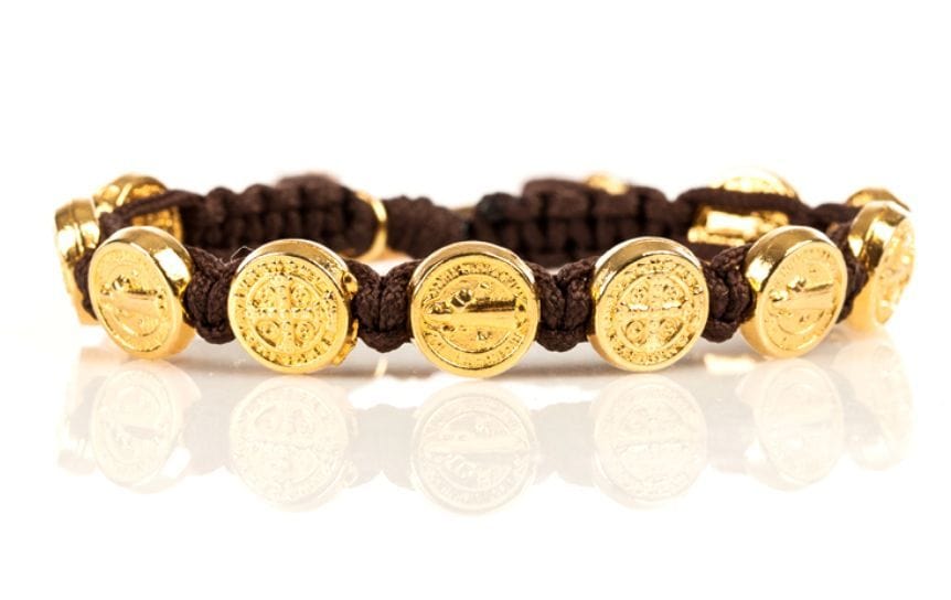 My Saint My Hero My Saint My Hero Benedictine Blessing Bracelet Brown/Gold - Little Miss Muffin Children & Home