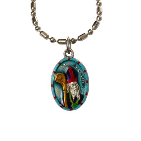 Saints For Sinners Saints For Sinners Saint Augustine Hand Painted Medal - Little Miss Muffin Children & Home