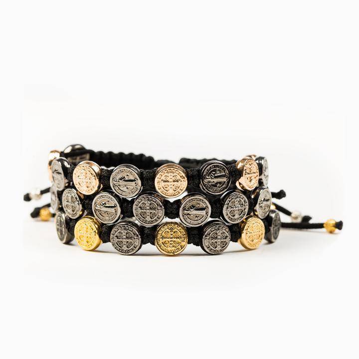 My Saint My Hero - My Saint My Hero Benedictine Blessing Bracelet with Jet Black Medals - Little Miss Muffin Children & Home