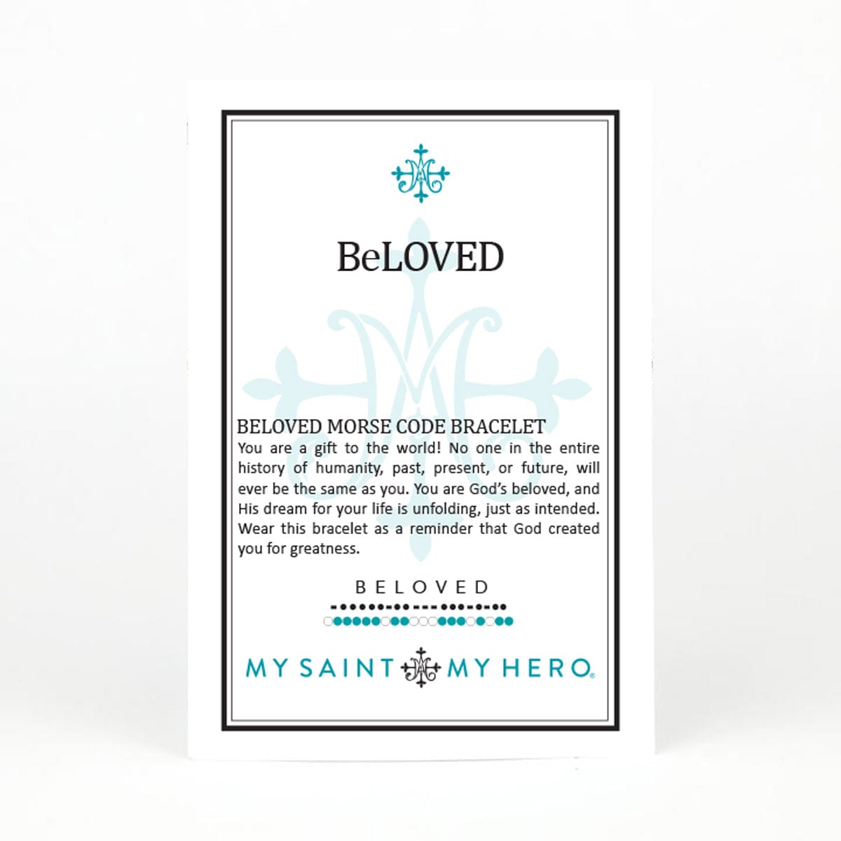 My Saint My Hero My Saint My Hero Beloved Morse Code Bracelet - Little Miss Muffin Children & Home